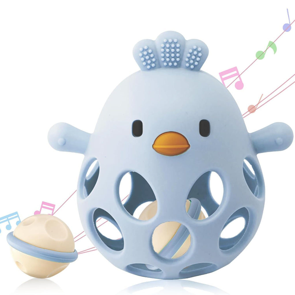 2-in-1 Baby Teething Rattle