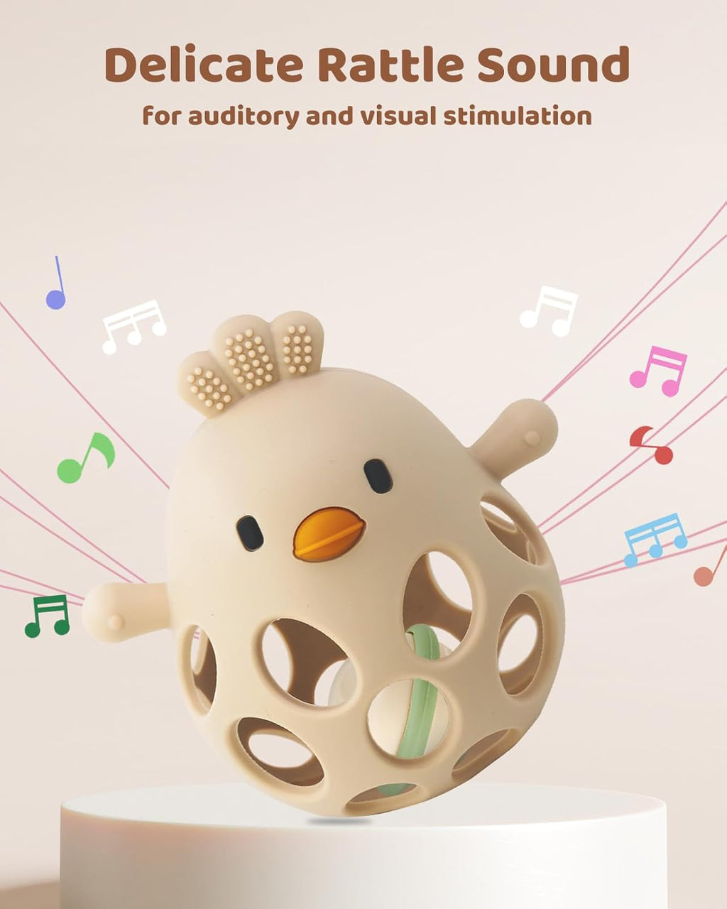 2-in-1 Baby Teething Rattle