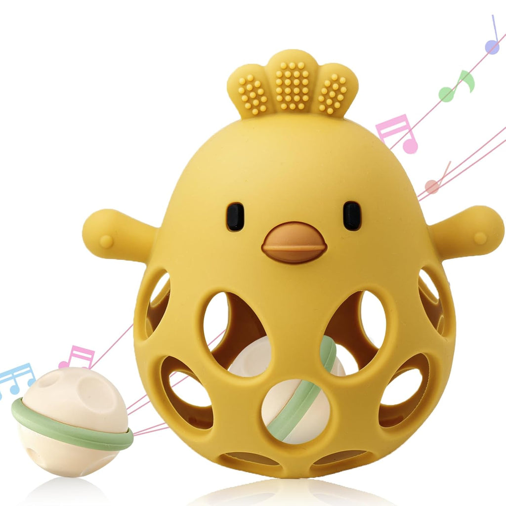 2-in-1 Baby Teething Rattle