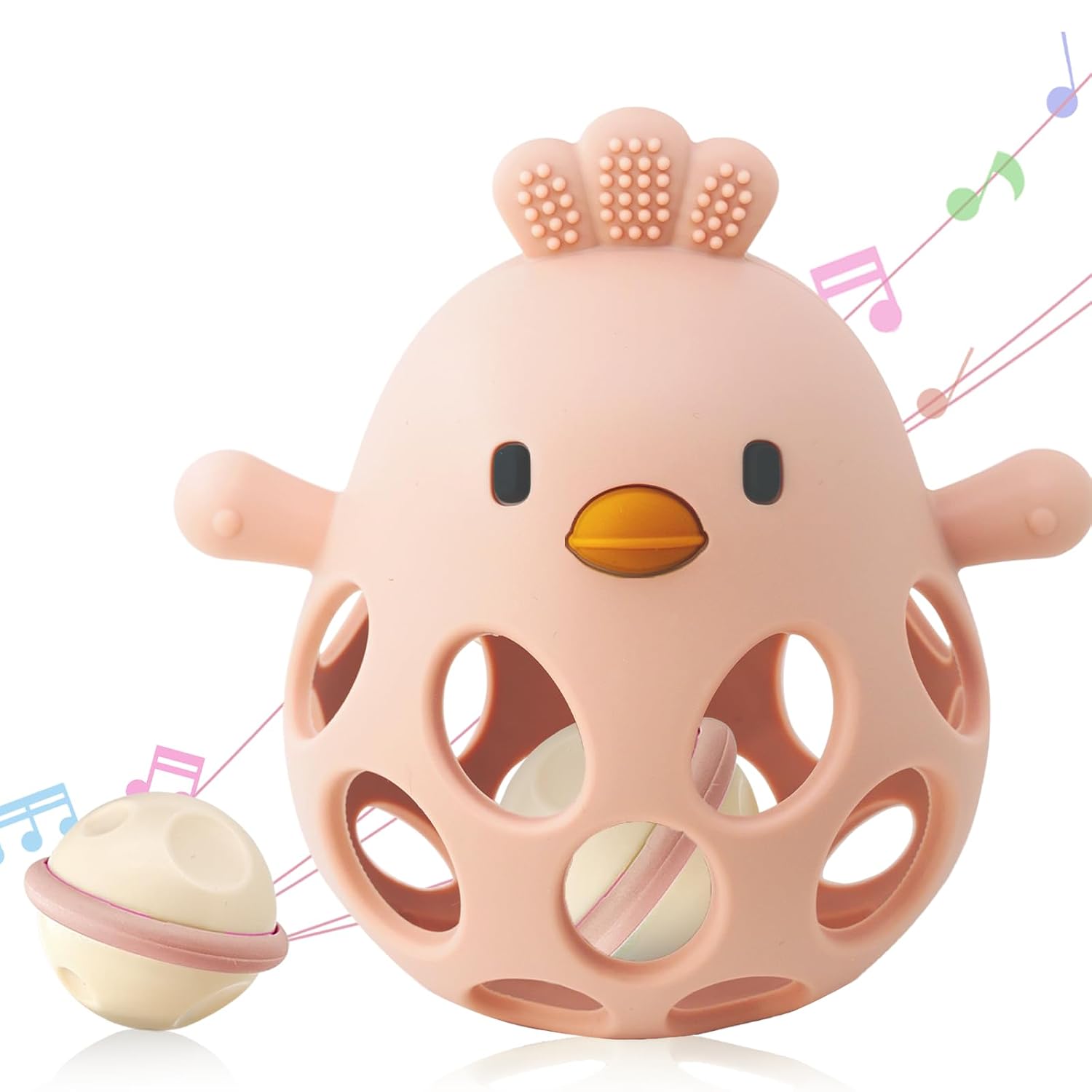 2-in-1 Baby Teething Rattle