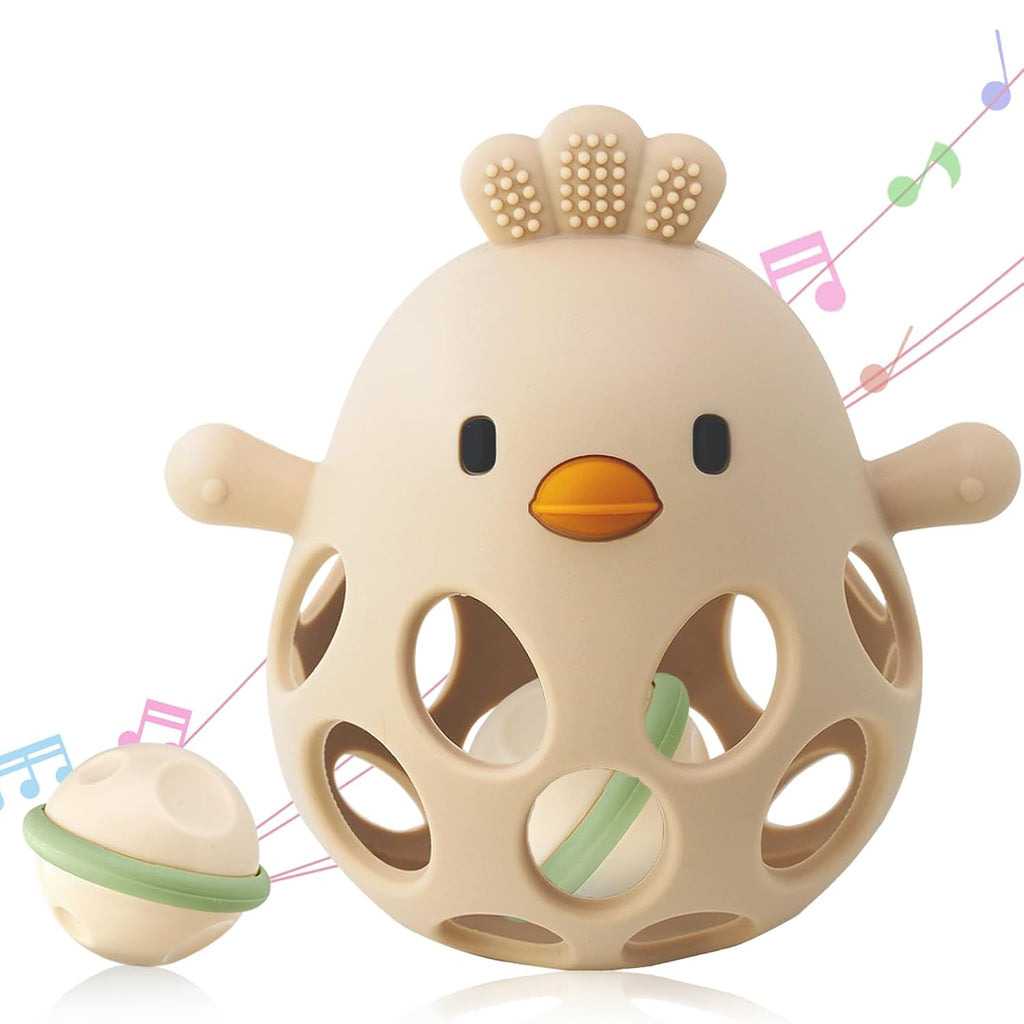 2-in-1 Baby Teething Rattle