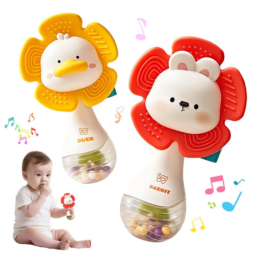 2PCS Montessori Baby Rattles
