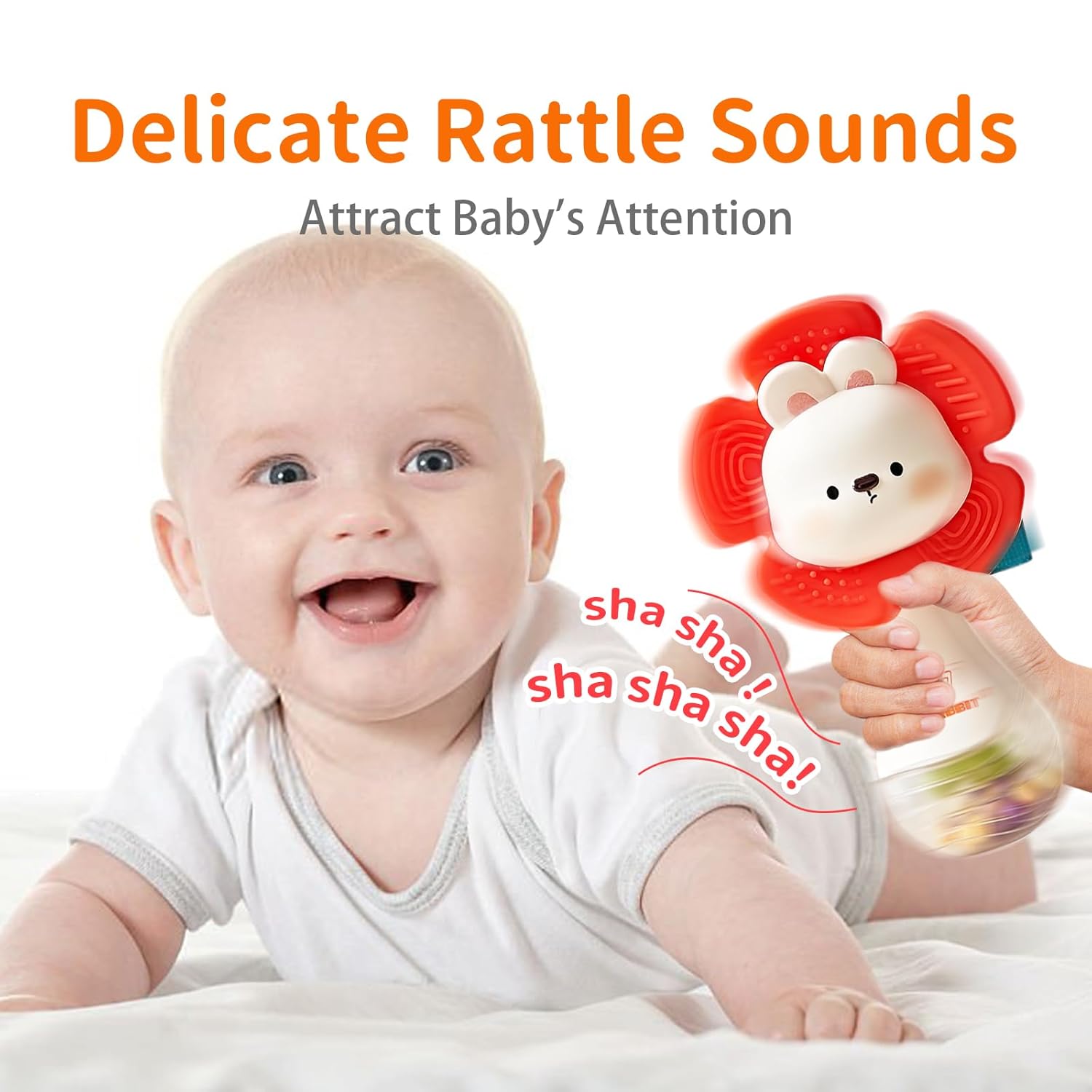 2PCS Montessori Baby Rattles